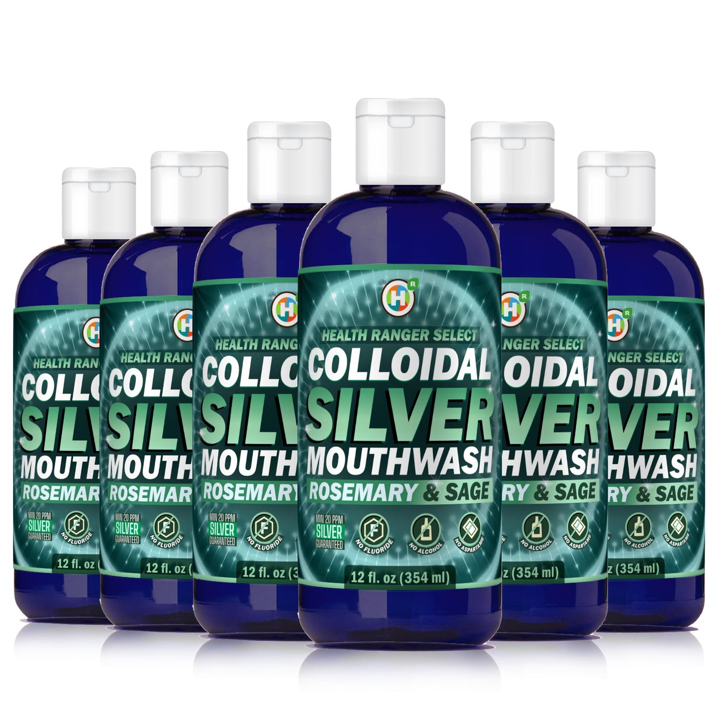 Colloidal Silver Rosemary & Sage Mouthwash 12oz (354ml) (6-Pack)