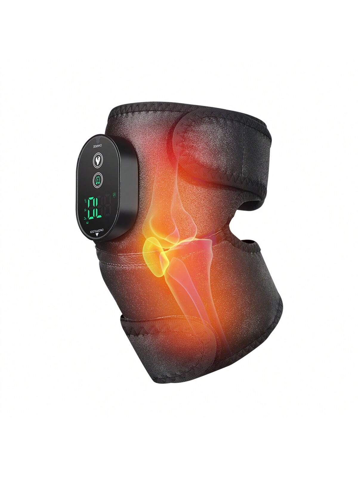 1pc Pu Leather Heated Knee Pad, 6 Levels Adjustable Temperature, Warm Up Joints In Cold Winter, Joint Protection