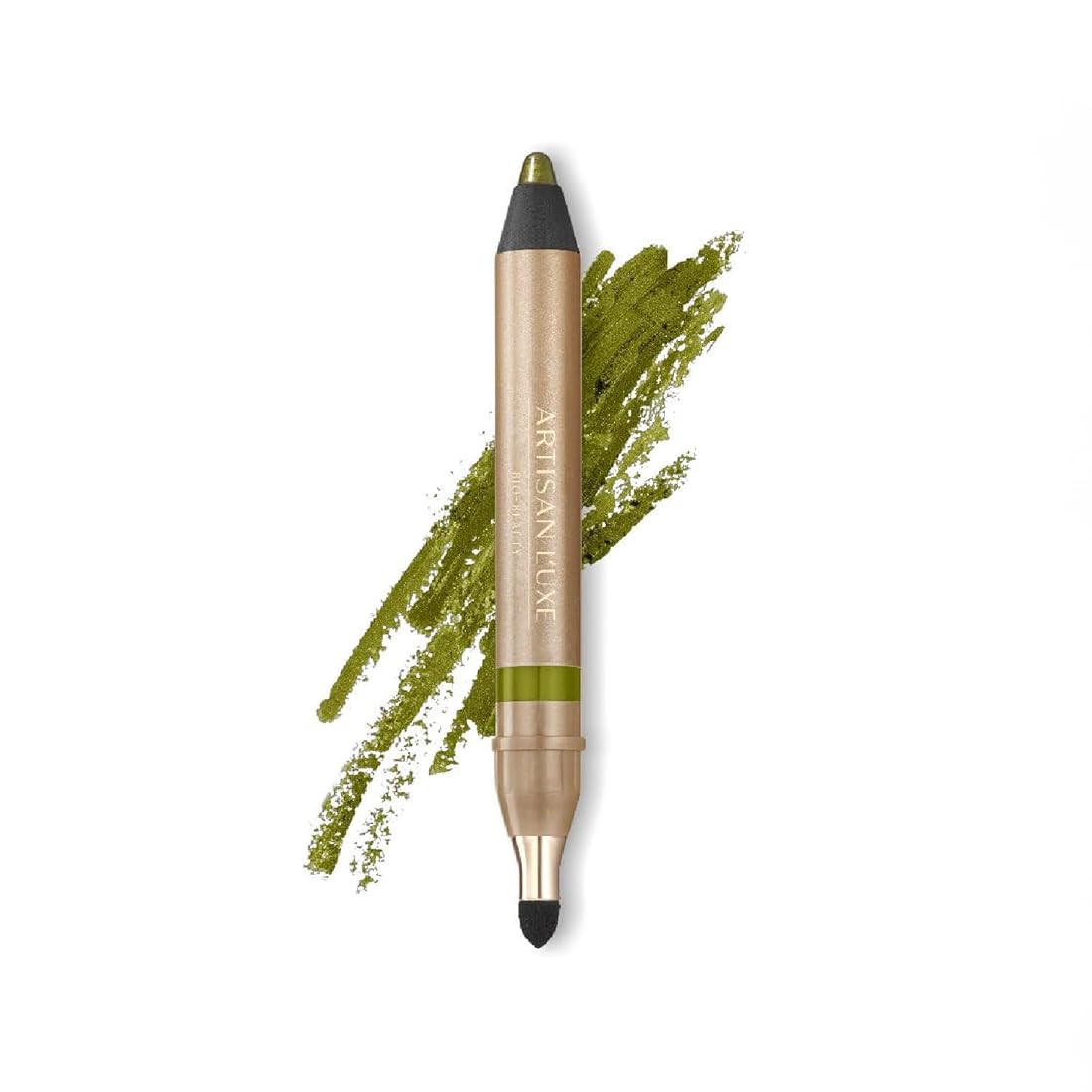 Artisan L'uxe Beauty Velvet Jumbo Eyeliner Pencil - Smokey Eyes in 3 Minutes - Water-Proof, Smudge-Proof, Long-Lasting - Age-Defying Essential Oils (Shade: Persuasion - Olive Green)