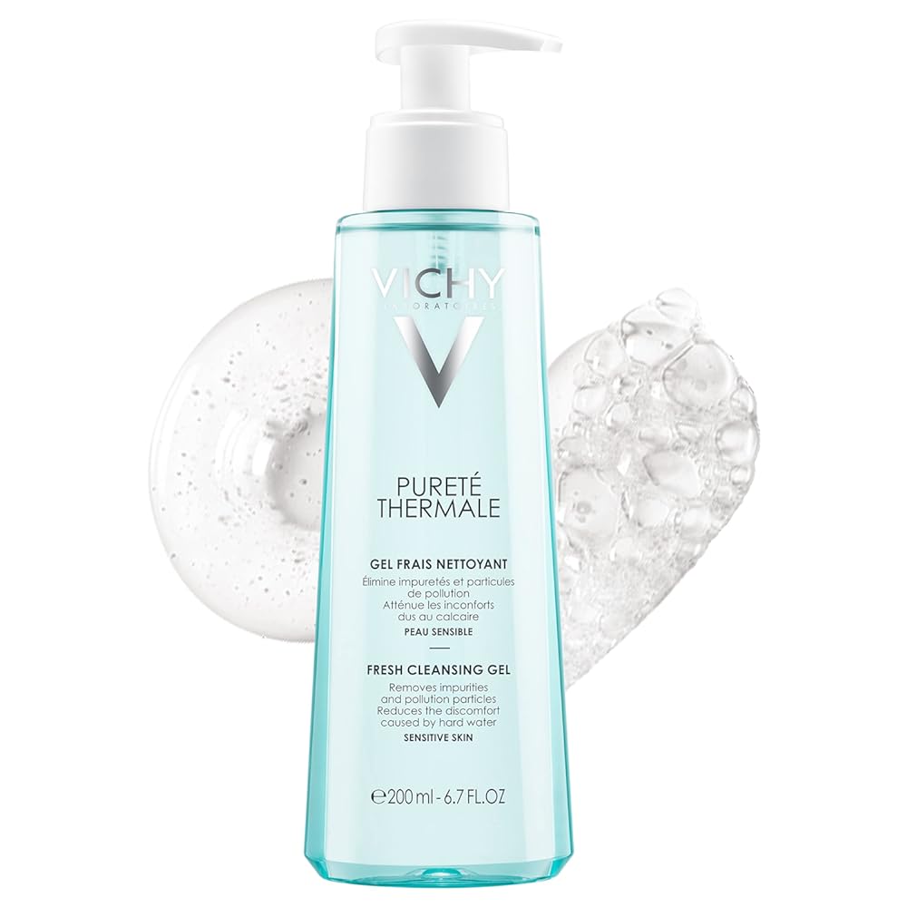 Vichy PuretŽ Thermale Fresh Cleansing Gel Face Wash, Facial Cleanser & Makeup Remover with Vitamin B5 to Cleanse & Remove Impurities