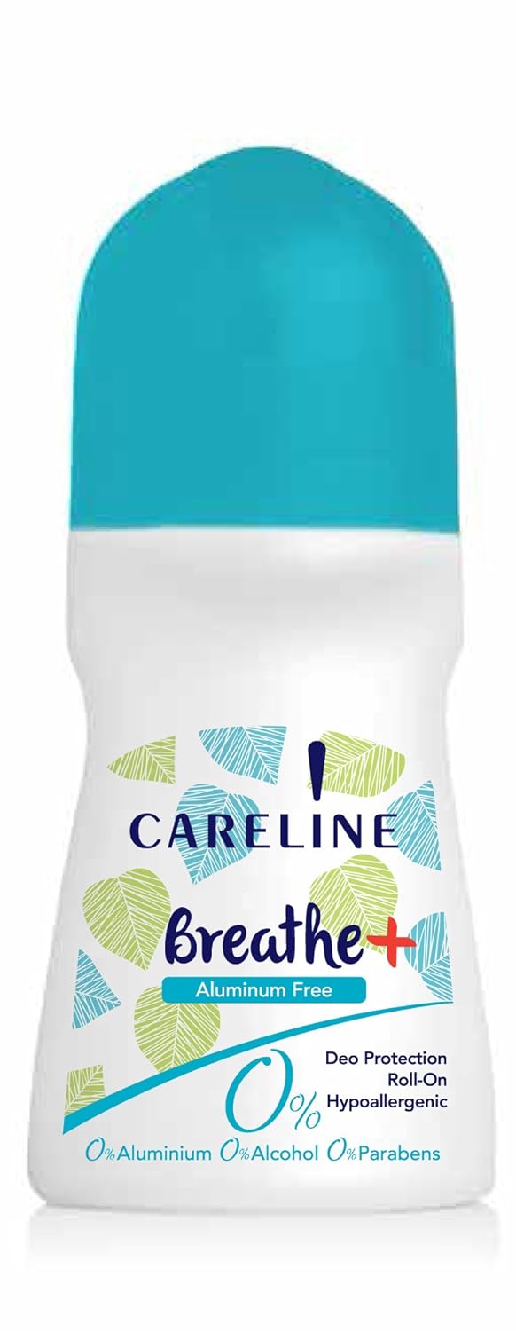 Careline Breathe Zero Roll on Deodorant Paraben, Aluminum, Alcohol Free Hypoallergenic 75ml
