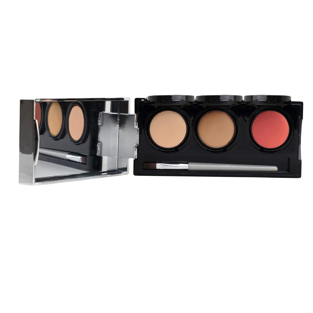 Dermaflage Tattoo Cover Up Bruise Full Coverage Concealer - Waterproof, Smudge & Sweat Proof Body Concealer Cream Palette Pro SFX - 3 Color Shades for Scars, Acne (Medium)