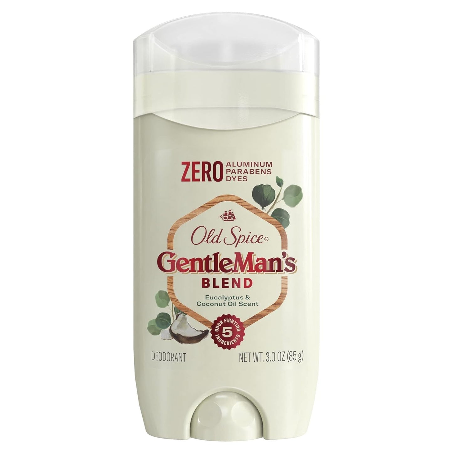 Old Spice GentleMan's Blend Deodorant Eucalyptus with Coconut Oil, Aluminum Free, 3.0 oz