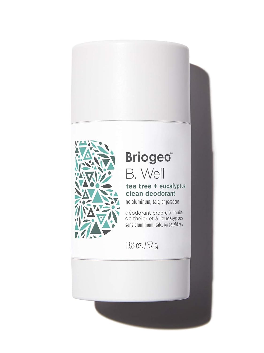 Briogeo B. Well Tea Tree + Eucalyptus Clean Deodorant, Plant-Based,Aluminum, Vegan & Cruelty-Free,1.83 oz