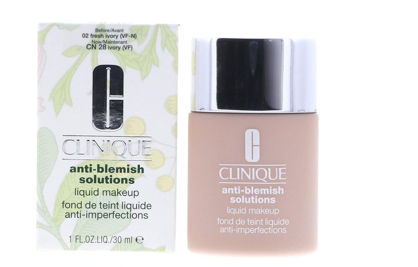 Clinique Acne Solutions Acne Solutions Foundation 1.0 Oz Clinique/Acne Solutions Liquid Makekup 02 Fresh Ivory 1.0 Oz Dry Combination/Oily Salicylic Acid Acne Treatment