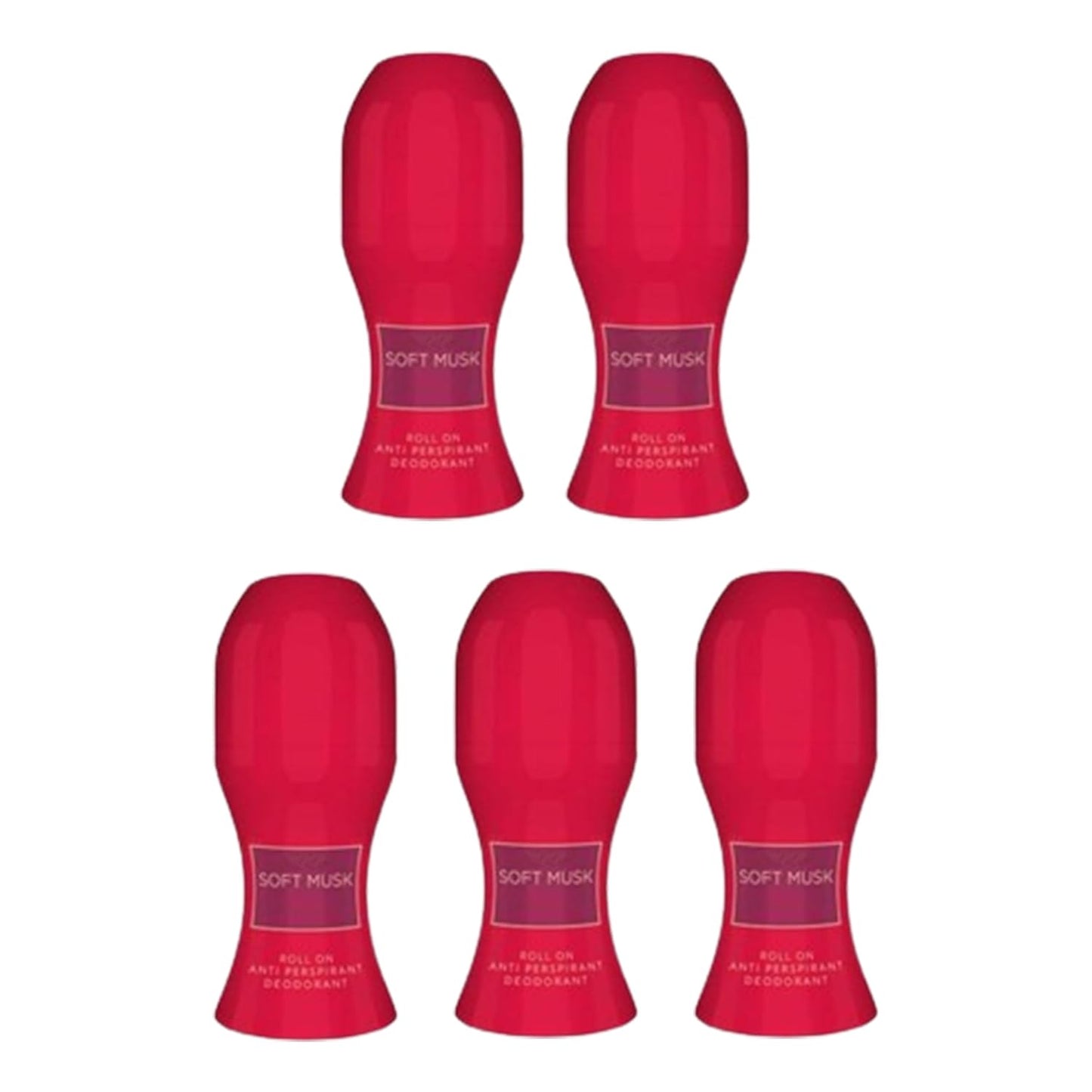 Soft Musk Delice Velvet Berries Antiperspirant Roll-On Deodorant 50 ml (Pack Of 5)