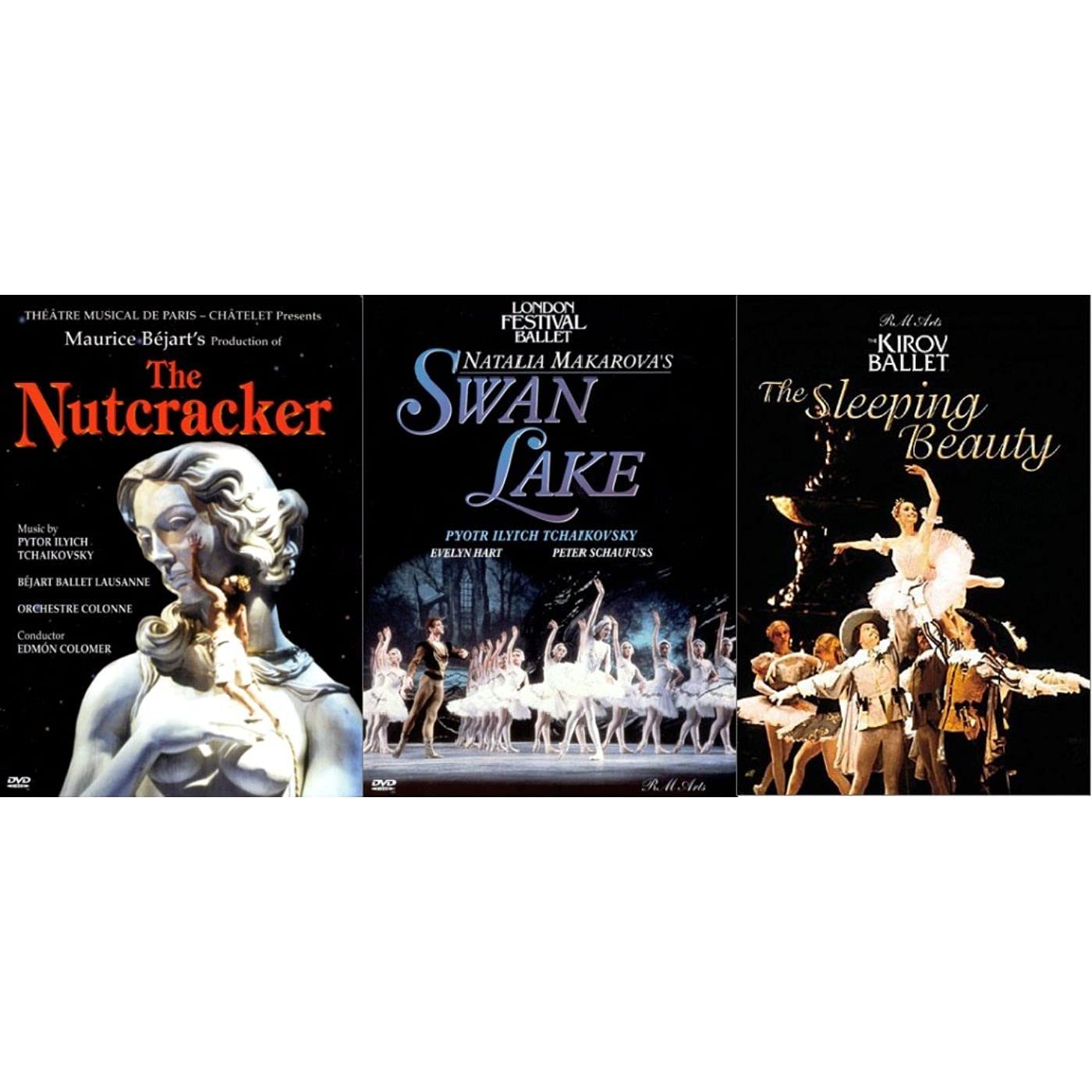 Tchaikovsky 3 Romatic Ballot Features (The Nutcracker (Maurice Bejart's London Festival Ballot) / Swan Lake (Bejart Ballet Lausanne, Natalia Makarovas) / The Sleeping Beauty (Kirov Ballet)