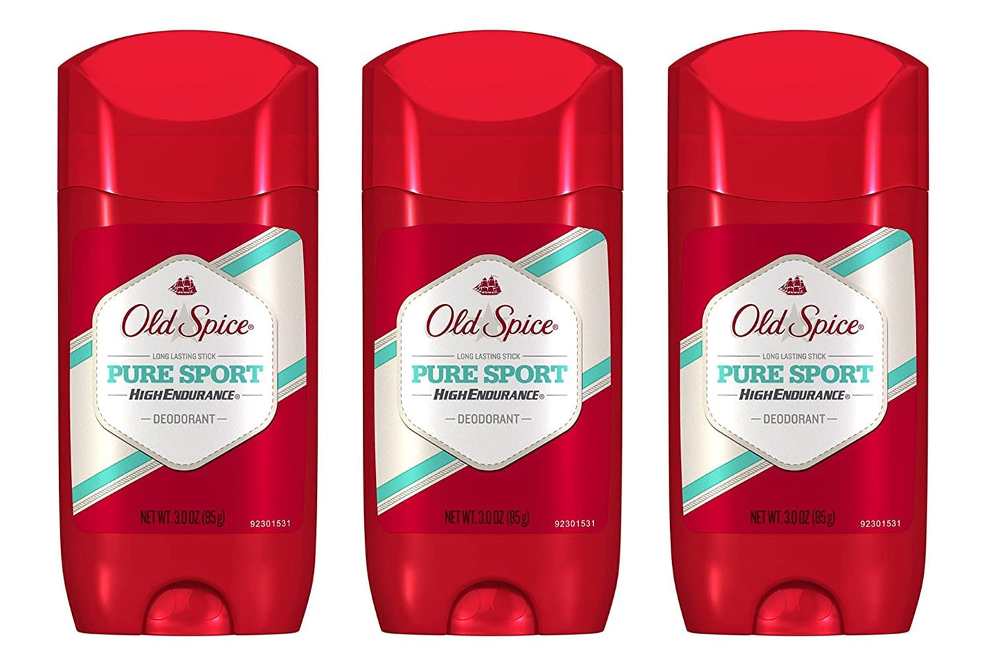 Old Spice Deodorant for Men Pure Sport Scent High Endurance 3 Ounce (Pack of 3)