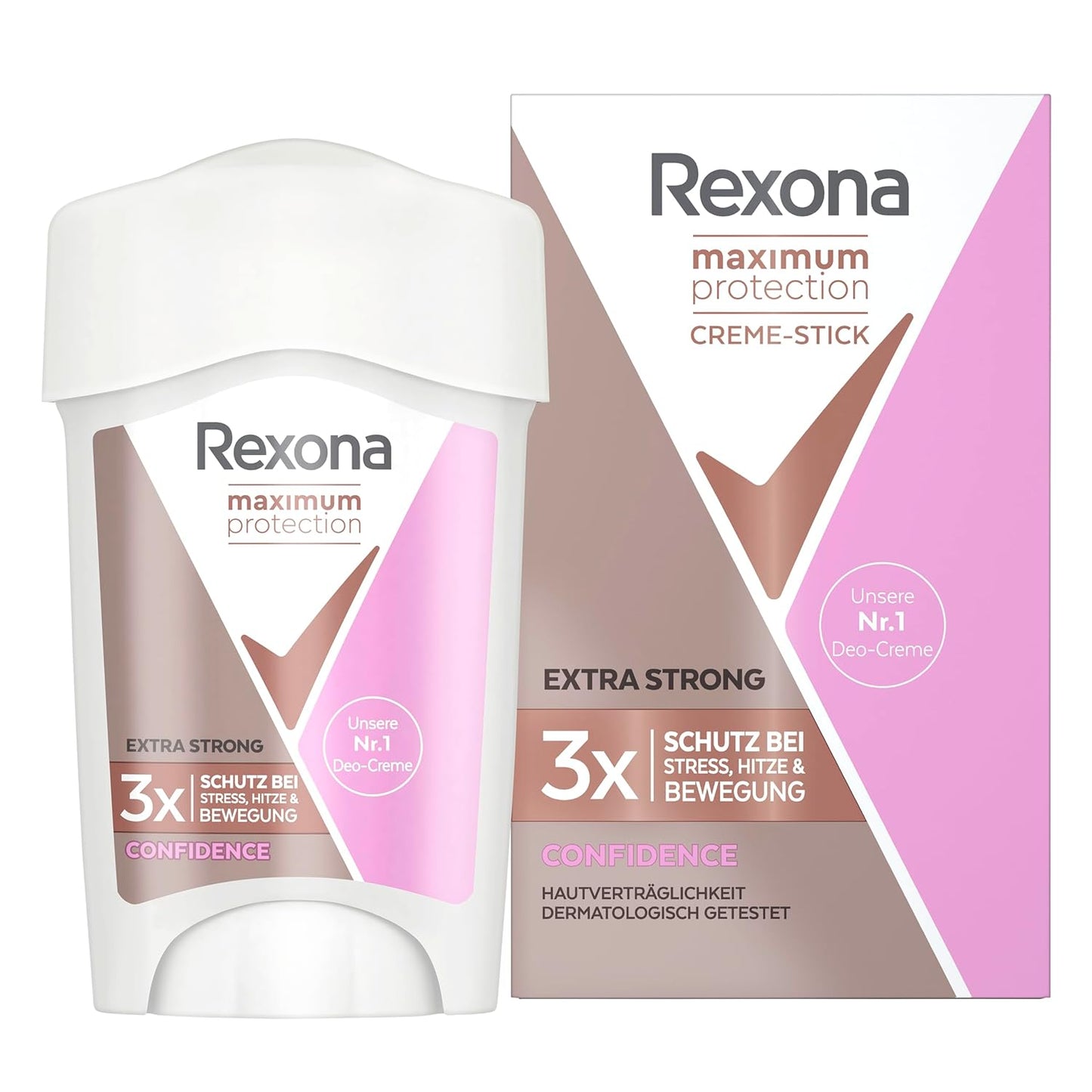 Rexona Maximum Protection Deodorant Cream Confidence Anti-Transpirant - 3x Stronger Against Stress 96h, 45 ml