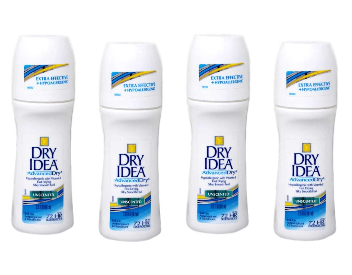 Dry Idea Advanced Dry Anti-Perspirant Deodorant Roll-On Unscented 4 Total Pack
