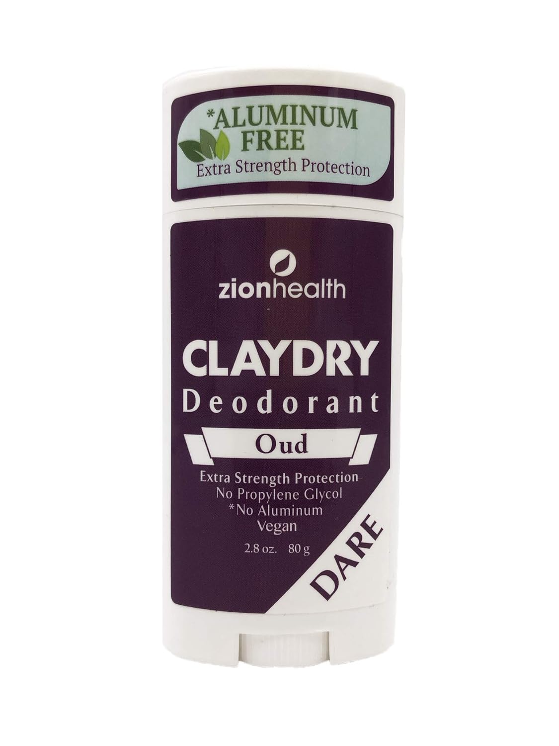 Zion Health Clay Dry Dare Deodorant Stick 2.8 oz Oud