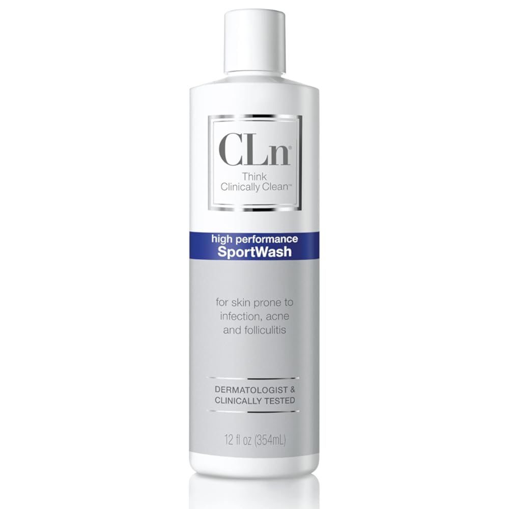 CLn¨ SportWash Ð High-Performance Sport Body Wash, For Men & Women Prone to Body Odor, Foot Odor, Ringworm, Folliculitis, & Back Acne, Fragrance-Free & Paraben-Free, 12 fl. oz.