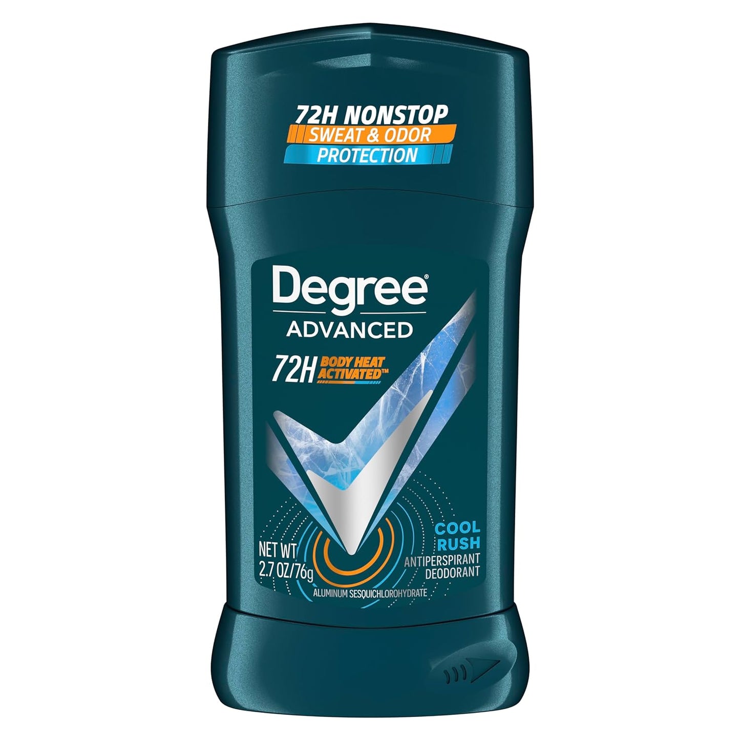 Degree Men Advanced Protection Antiperspirant Deodorant Cool Rush, Pack of 12, 72-Hour Sweat and Odor Protection Antiperspirant For Men With MotionSense Technology 2.7 oz