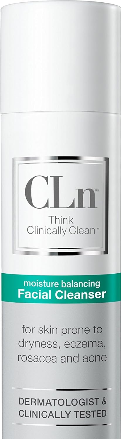 CLn¨ Facial Cleanser - Hydrating Facial Cleanser with Glycerin, For Skin Prone to Dryness, Eczema, Redness, Irritation & Acne Sensitivity, Fragrance-Free & Paraben-Free, 3.4 fl. oz.