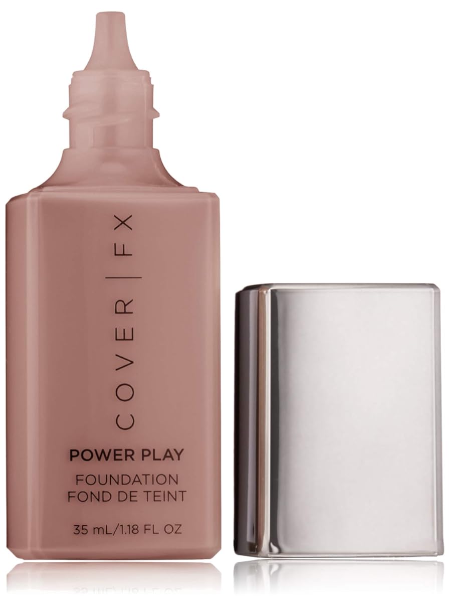 Cover FX Power Play Foundation: Full Coverage, Waterproof, Sweat-proof and Transfer-Proof Liquid Foundation For All Skin Types P125, 1.18 Fl Oz
