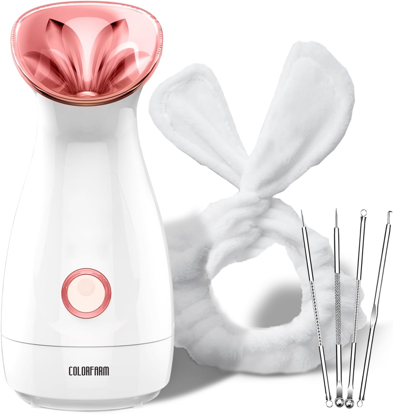 Colorfarm Facial Steamer Nano Ionic Hot Mist Face Steamer Home Sauna SPA Face Humidifier Atomizer for Women Men Moisturizing Unclogs Pores Spa Quality