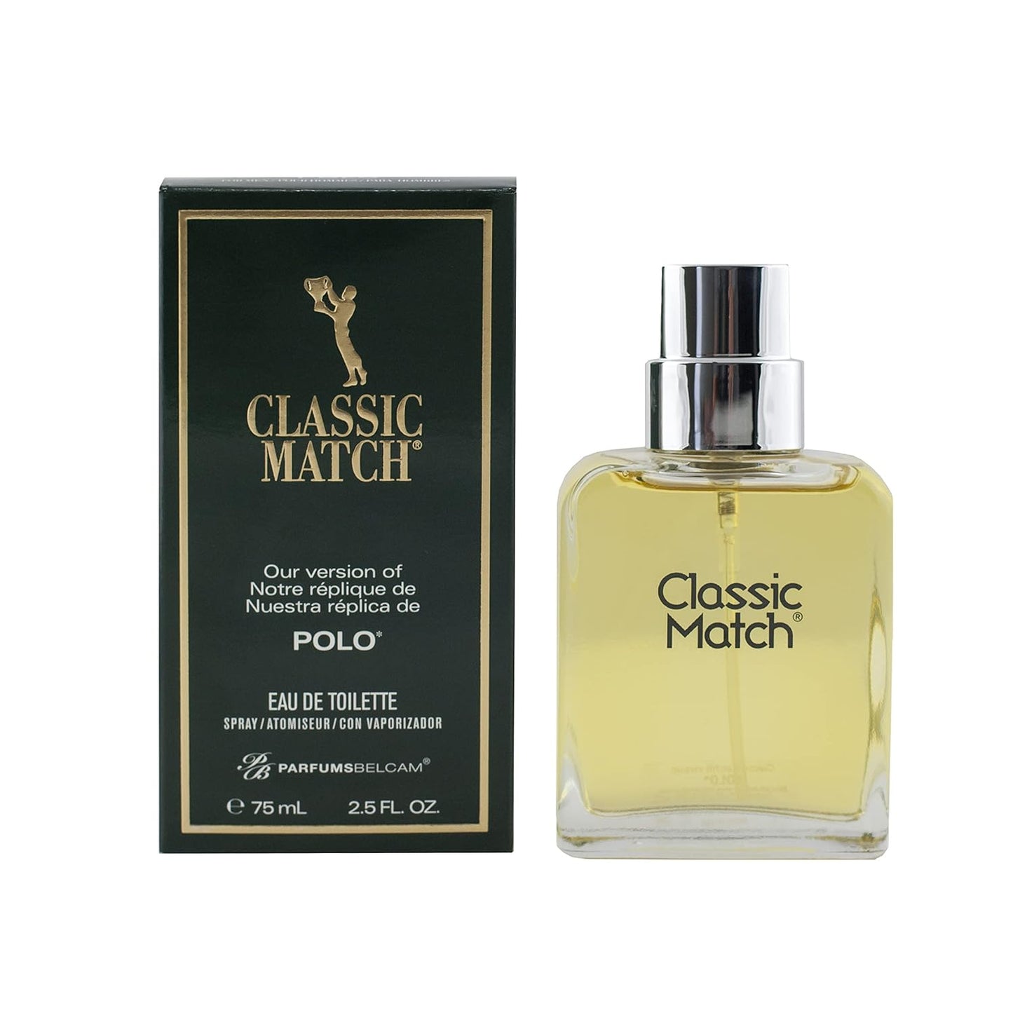 PB ParfumsBelcam Classic Match Polo our Version of Eau De Toilette Spray for Men, Scented, 2.5 Fl Oz