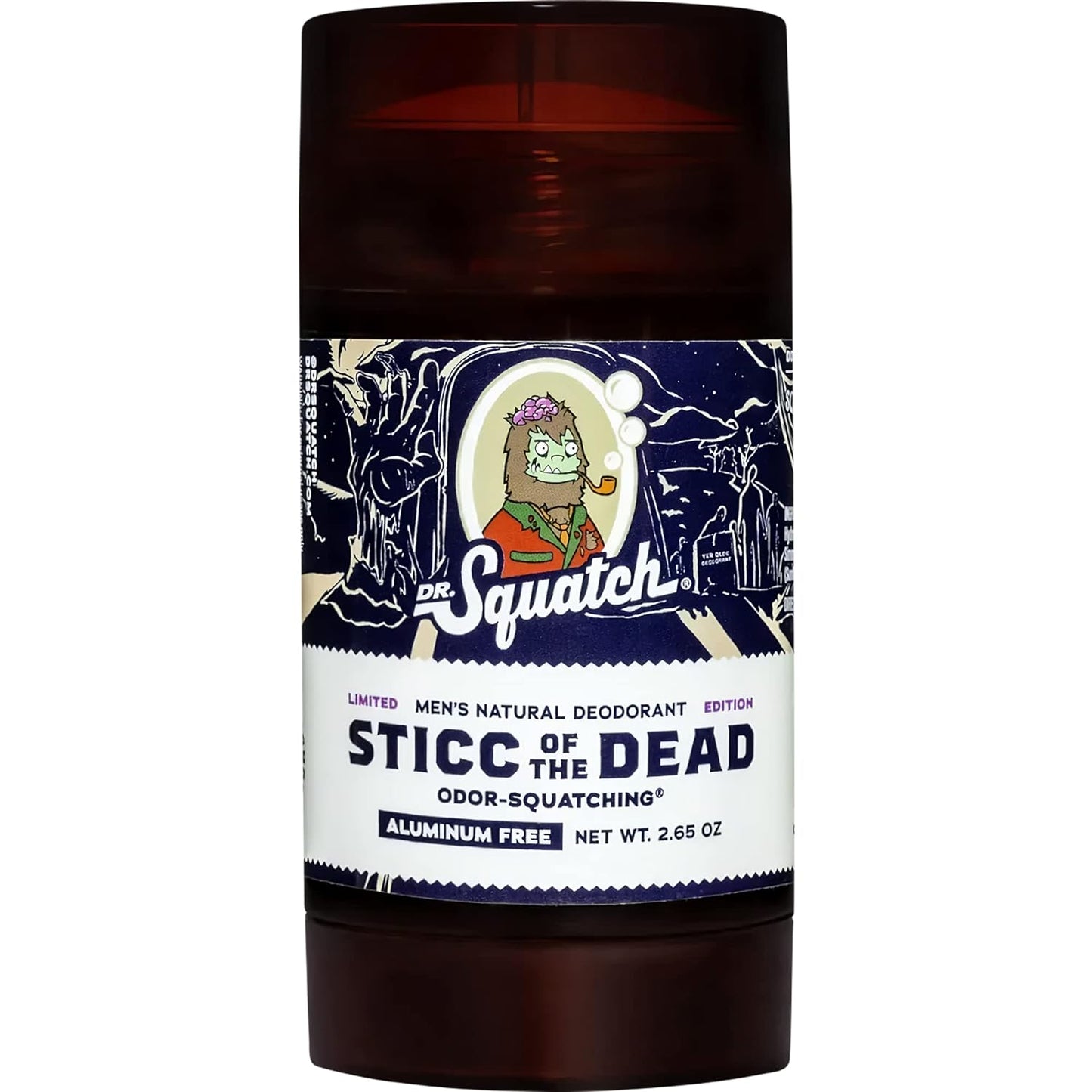 Dr. Squatch Natural Deodorant for Men – Odor-Squatching Men's Deodorant Aluminum Free - Sticc of the Dead 2.65 Ounce (Pack of 1)