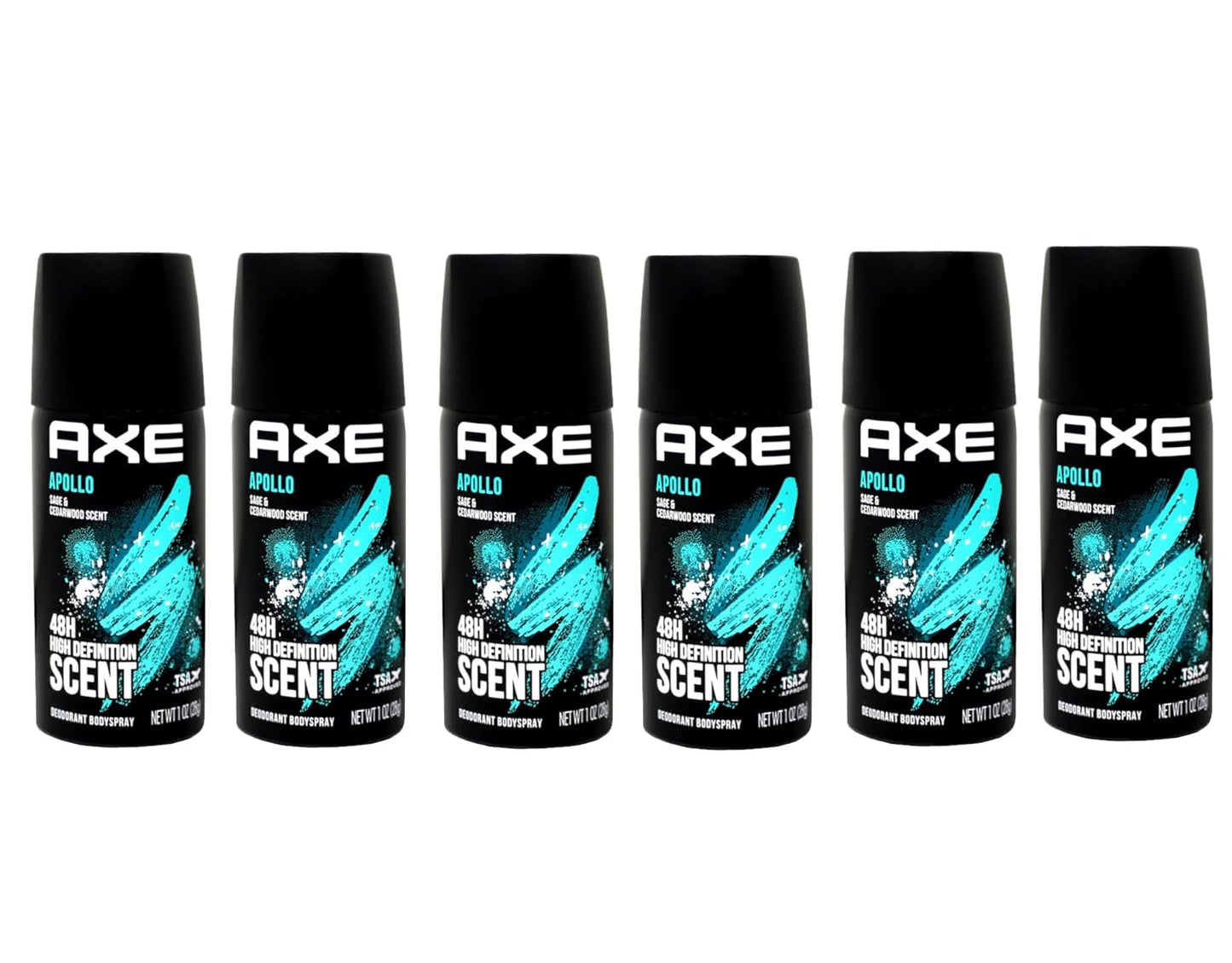 Axe Bodyspray Apollo, 1 Ounce (Pack of 6)