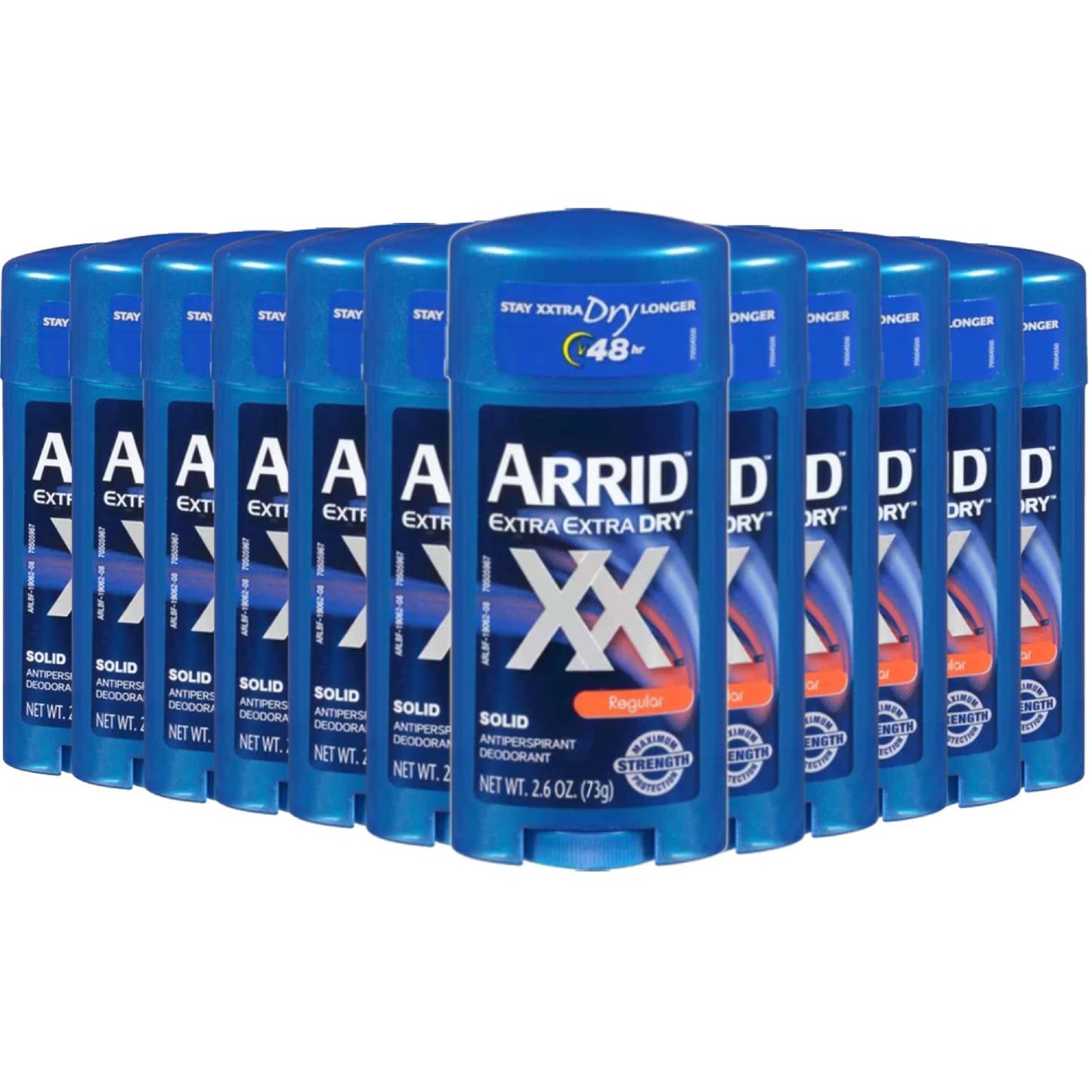 ARRID Extra Dry Wide Regular Solid Antiperspirant & Deodorant Stick 2.6 oz - 12 Pack