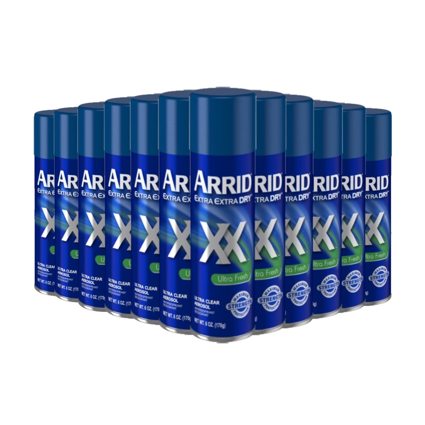 ARRID XX Ultra Clear Anti-Perspirant Deodorant Spray, Ultra Fresh 6 oz - 12 Pack