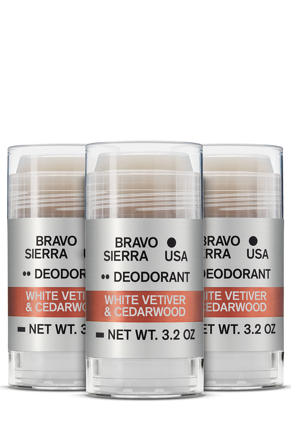 WHITE VETIVER & CEDARWOOD DEODORANT - 3-PACK