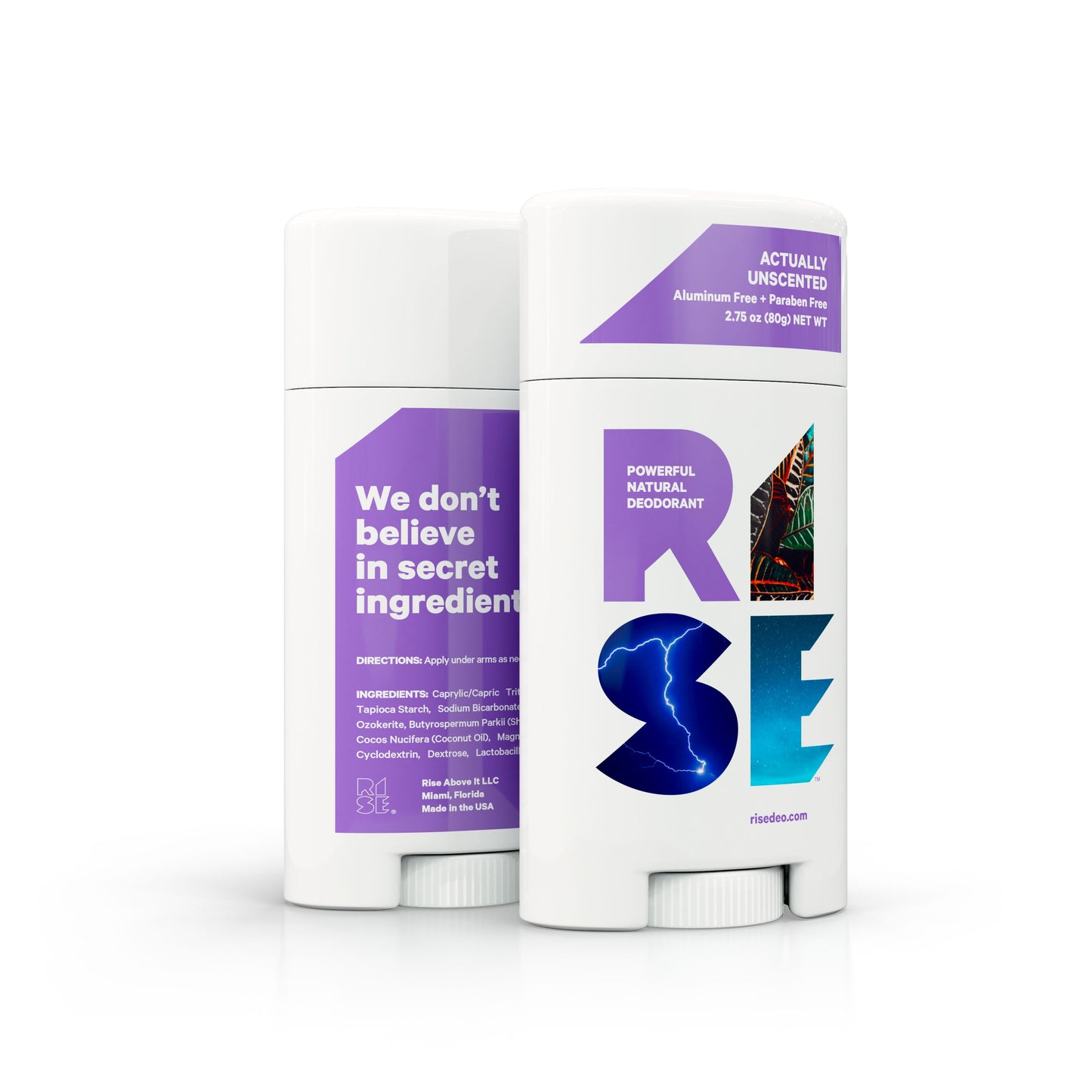 Rise: Powerful, natural deodorant - Actually Unscented (80 g)