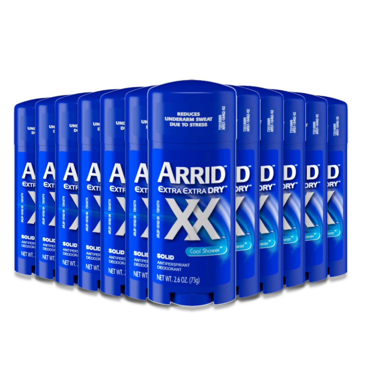 Arrid Extra Dry Solid Antiperspirant Cool Shower , 2.6 oz - 12 Pack