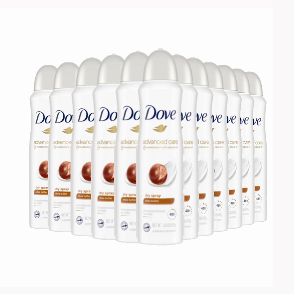 Dove Shea Butter 48-Hour Antiperspirant & Deodorant Dry Spray 3.8oz - 12 Pack