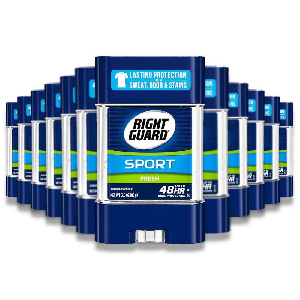 Right Guard - Sport Odor Defense Anti-Perspirant Deodorant Clear Gel Fresh 3 oz - 12 Pack