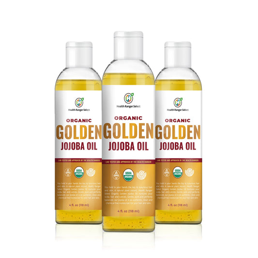 Organic Golden Jojoba Oil 4 fl oz (118ml) (3-Pack)