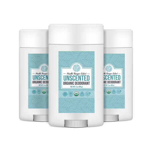 Organic Unscented Deodorant 3oz (90g) (3-Pack)
