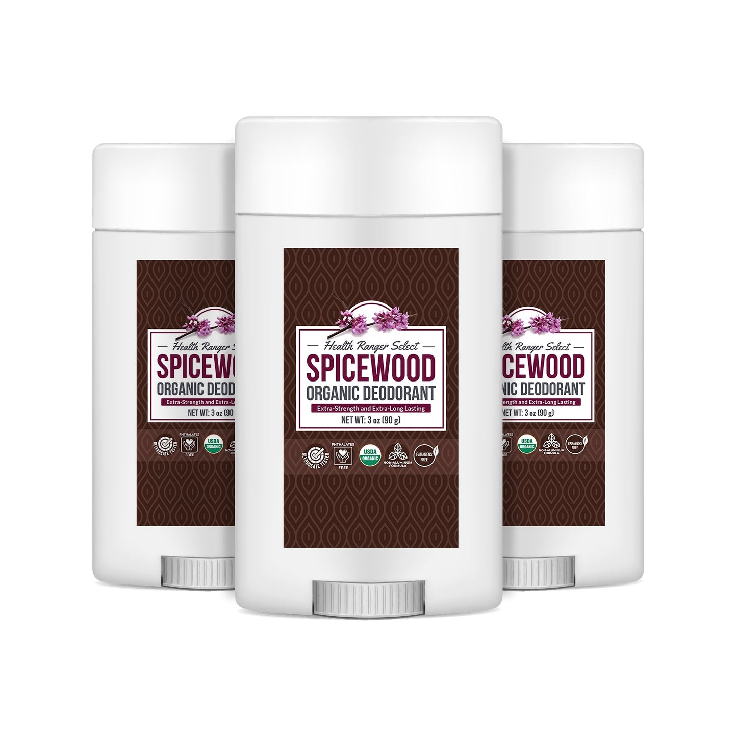 Organic Spicewood Deodorant 3 oz (90 g) (3-Pack)