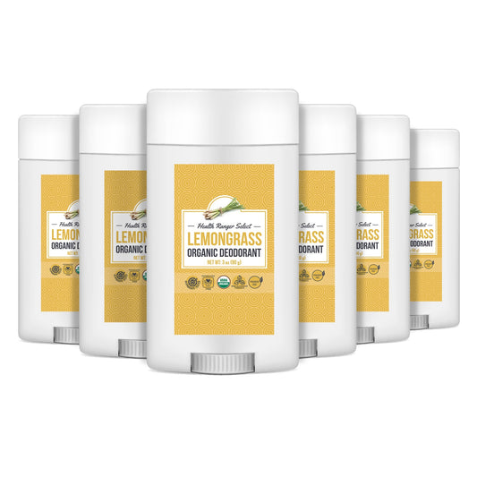 Organic Lemongrass Deodorant 3oz (90g) (6-Pack)