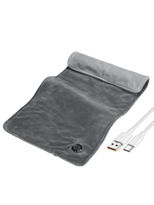 USB 5V electric heating pad for Cramps & Back Pain relief, neck heat pad with Auto shut off, leg heat patch with 3 heat setting, Machine washable