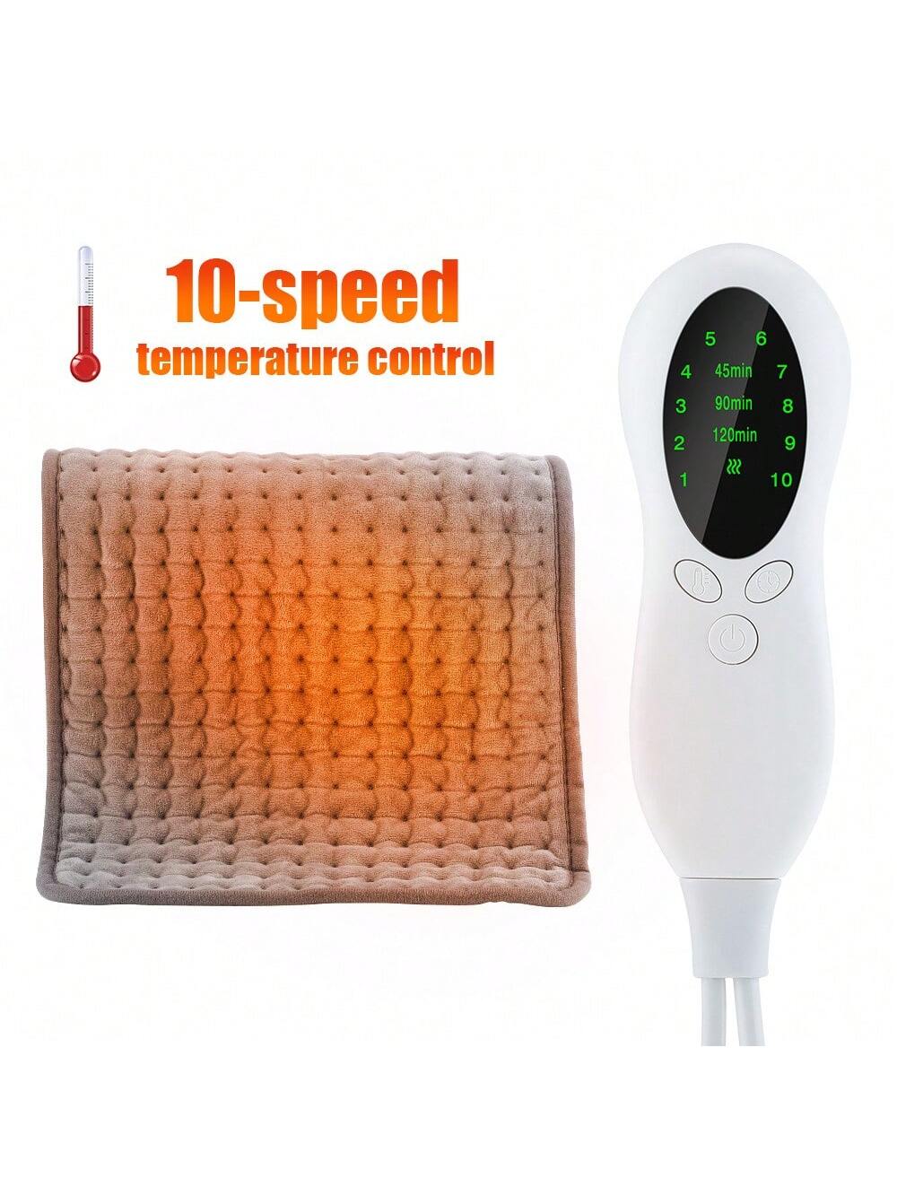 1pc Electric Heated Mat With 10 Temperature Settings, Mini Heating Pad, Multi-functional Body Warmer, Machine Washable