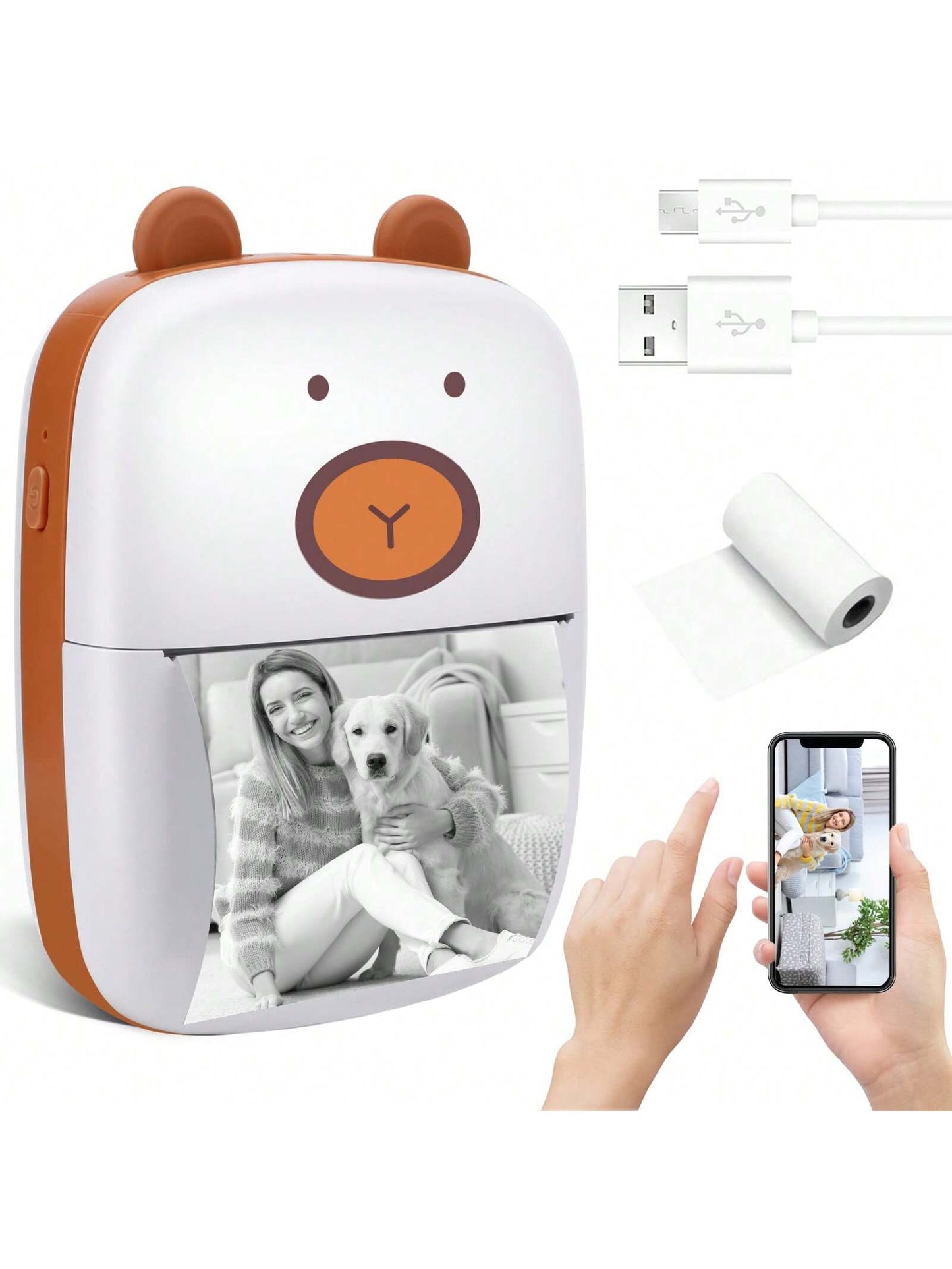 Portable Wireless Mini Printer Compatible With Iphone and Android - Print Labels, Journals, and Notes for The Big Game!