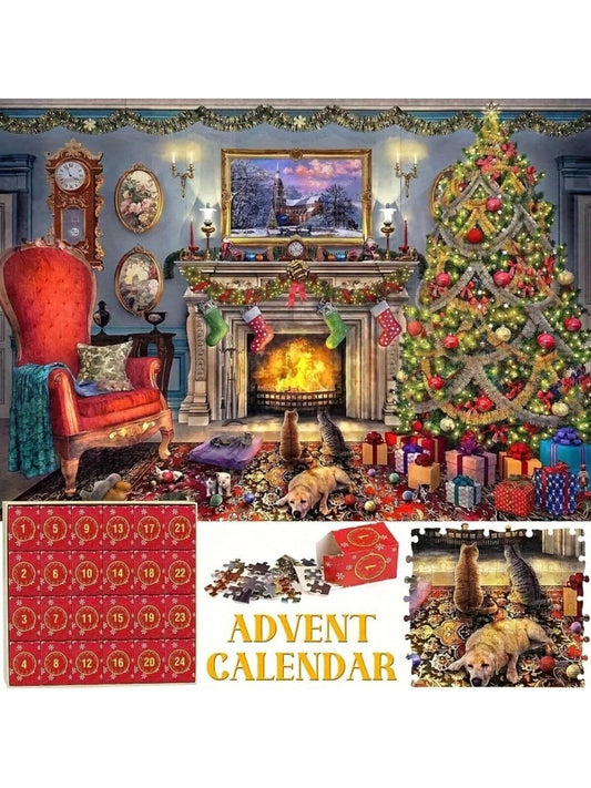 Christmas Advent Calendar Puzzle 1008 Pieces, Christmas Countdown Calendar 2023, Countdown To Christmas, Ideal Stocking Stuffer Puzzle Home Decor