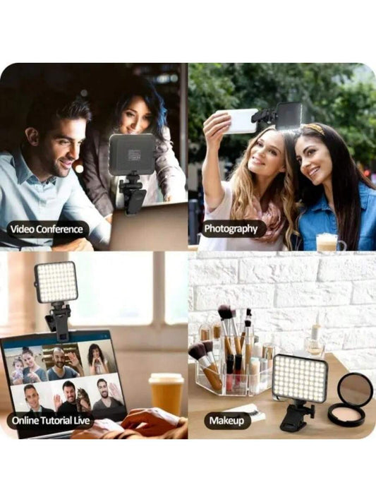Rechargeable Selfie Light, Clip Fill Light For Phone Laptop Tablet Portable Light For Video Conference Live Streaming Zoom Call Makeup Picture