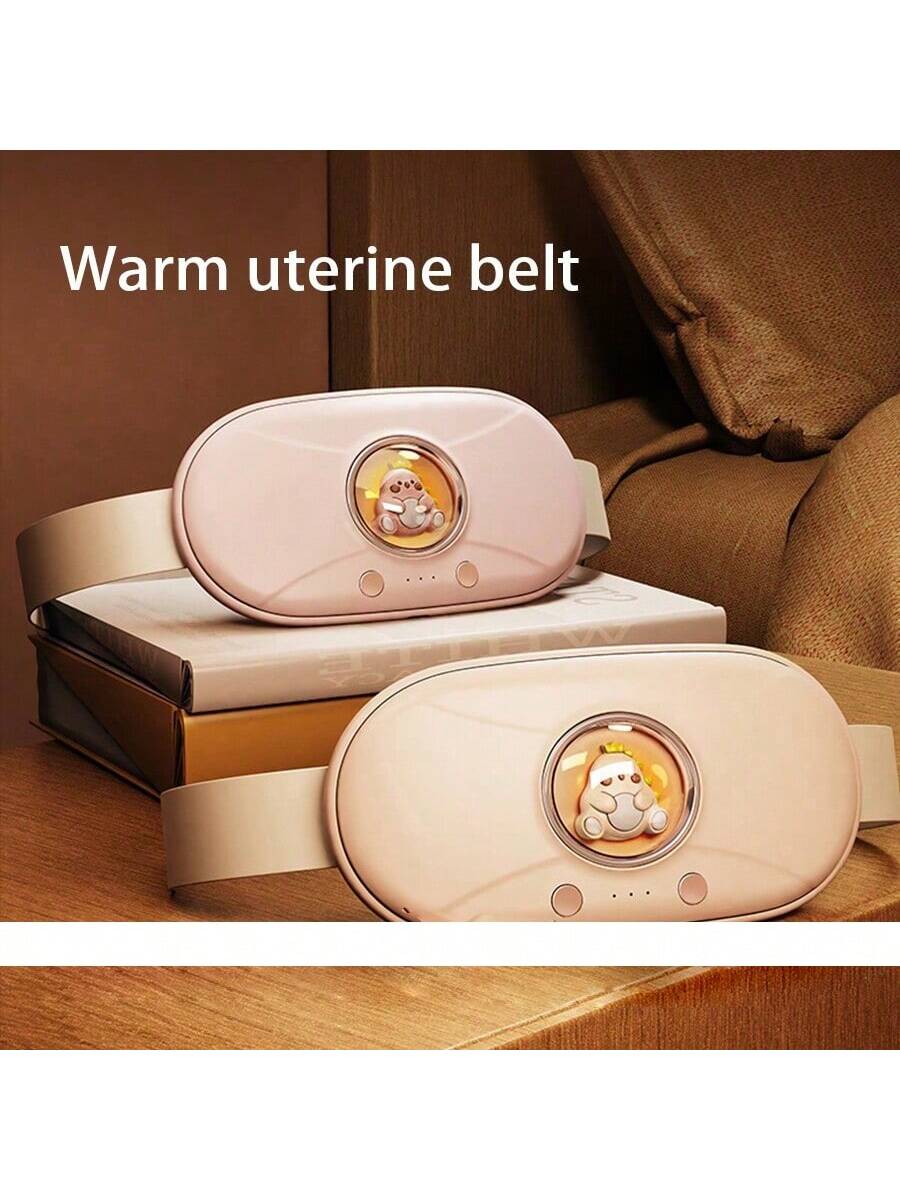 Super Cute & Highly Discreet Multi-Functional Warming Uterus Belt, Heats & Protects Your Body, Compact & Portable Design With Vibration Function, Usb Rechargeable