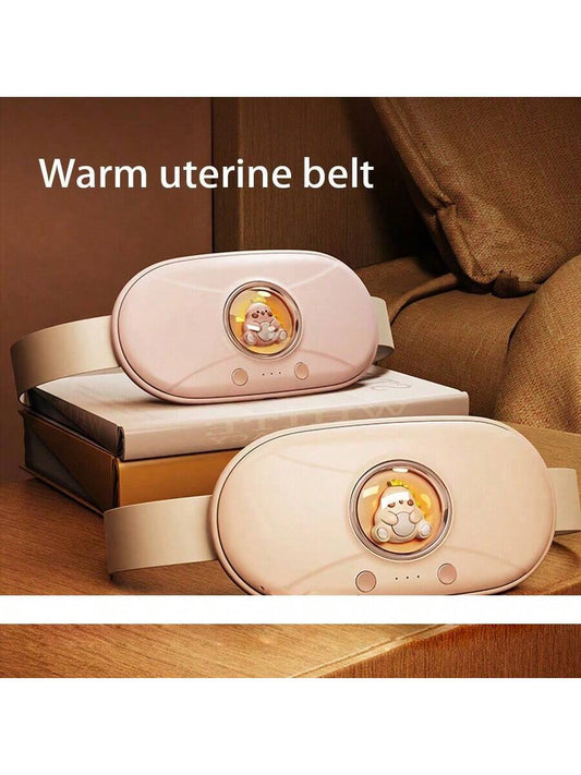 Super Cute & Highly Discreet Multi-Functional Warming Uterus Belt, Heats & Protects Your Body, Compact & Portable Design With Vibration Function, Usb Rechargeable