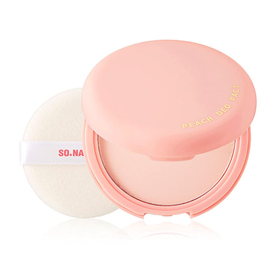 SO NATURAL PEACH DEO PACT - Deodorant perfume peach-fragrance compact powder