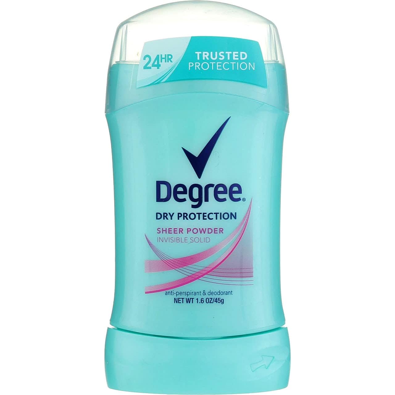 Degree Women Anti-Perspirant and Deodorant Invisible Solid, Sheer Powder 1.6 oz (Pack of 5)