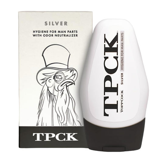 TPCK ToppCock Silver Leave-On Hygiene Gel for Man Parts, 90ml Odor Neutralizer, Male Care Moisturizing Body Hygiene