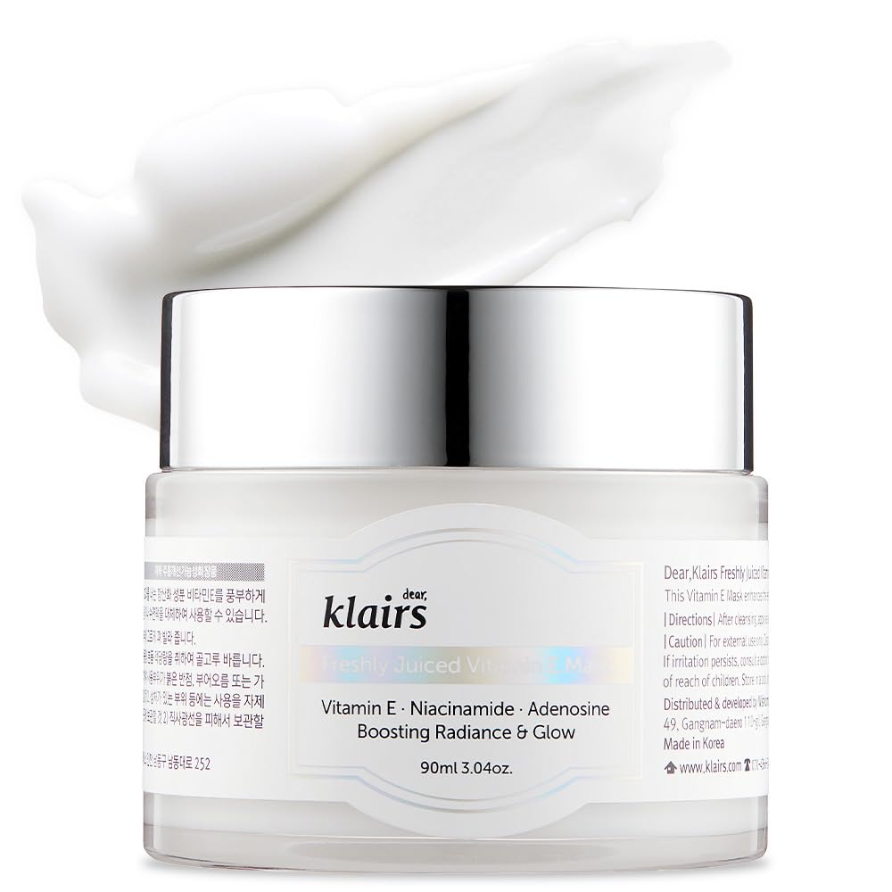DearKlairs] Freshly Juiced Vitamin E Mask, Moisturizer, Boost the Effect Vitamin C, Niacinamide, Adenosine, 90ml, 3.04oz, cream, clear skin, antioxidant serum