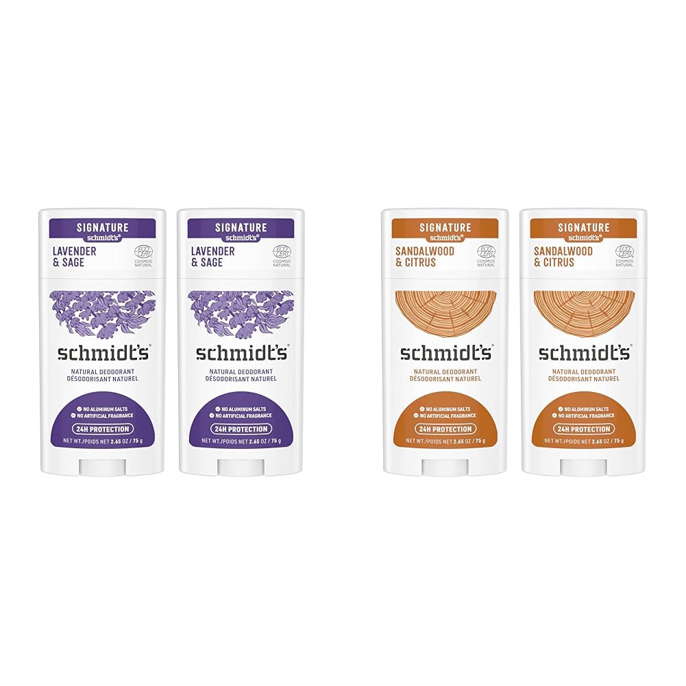 Schmidt's Aluminum Free Natural Deodorant for Women and Men & Aluminum Free Natural Deodorant for Women and Men