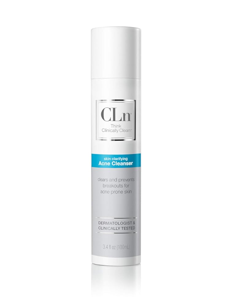 CLn¨ Acne Cleanser-Facial Cleanser with 0.5% Salicylic Acid to Eliminate Blackheads & Breakouts, Oil-Free & Fragrance-Free, 3.4 fl. oz.