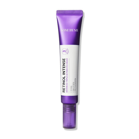SOME BY MI Retinol Intense Advanced Triple Action Eye Cream - 1.01Oz, 30ml - Fine Lines and Dark Circles Care for Glass Skin - Mild Retinol Under Eye Night Cream for Aging Signs - Korean Skin Care