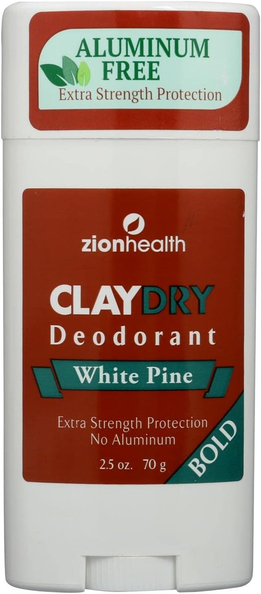 Zion Health Claydry Silk Deodorant White Pine