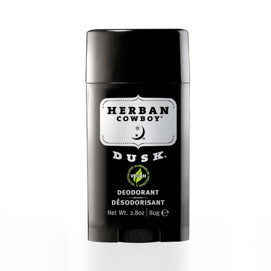 Product Description Herban Cowboy Men’s Deodorant, Dusk, 2.8 Ounce - Cruelty-Free, Vegan and Plant-Powered Deodorant - Gentle and Non-Greasy Formula
